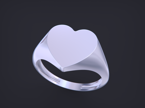 Heart Ring Modelo de Impressão 3D