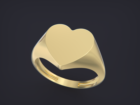 Heart Ring Modelo de Impressão 3D