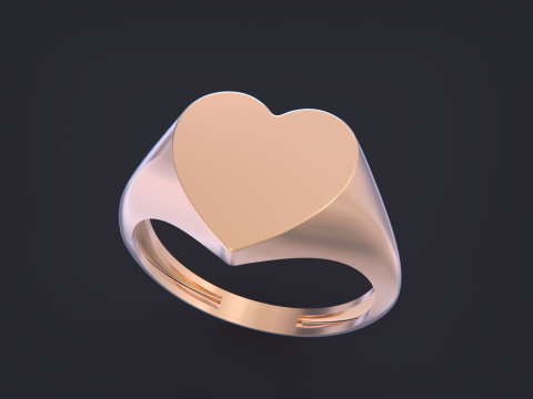 Heart Ring Modelo de Impressão 3D