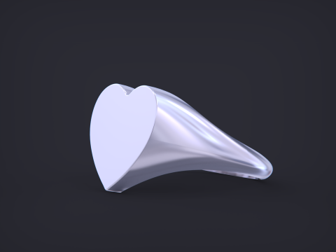 Heart Ring Modelo de Impressão 3D