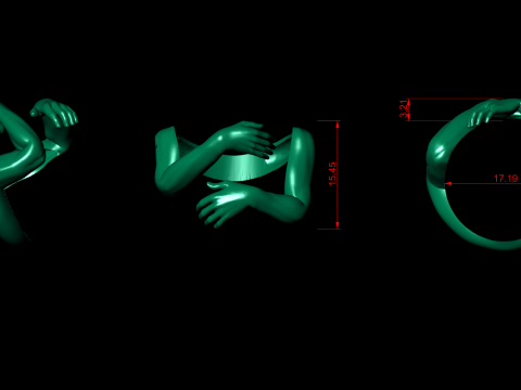 Hug ring 3D Print Model
