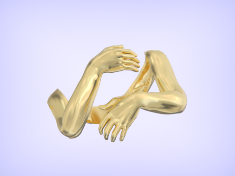 Hug ring 3D 프린트 모델