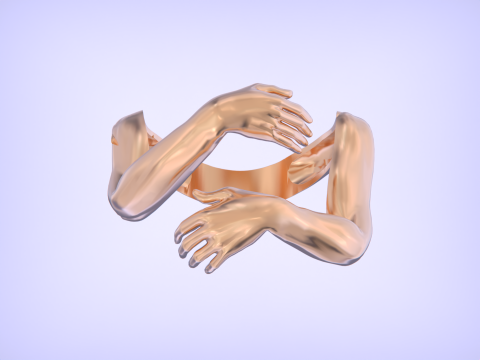 Hug ring 3D Print Model