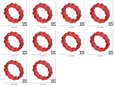 Moveable Cuban Link Ring-15 files 3D Print Model