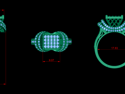 Jewelry ring Modello di stampa 3D