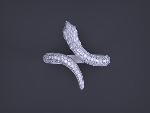 Snake Jewelry Ring 3D Print Model