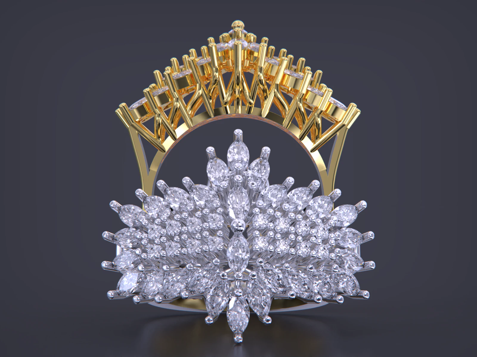 Jewelry marquise Ring 3D Print Model .c4d .max .obj .3ds .fbx .stl .blend 