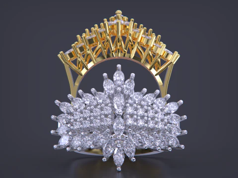 Jewelry marquise Ring 3D Принт Модель