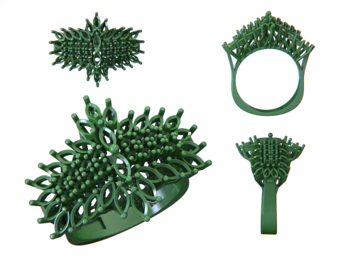 Jewelry marquise Ring 3Dプリントモデル