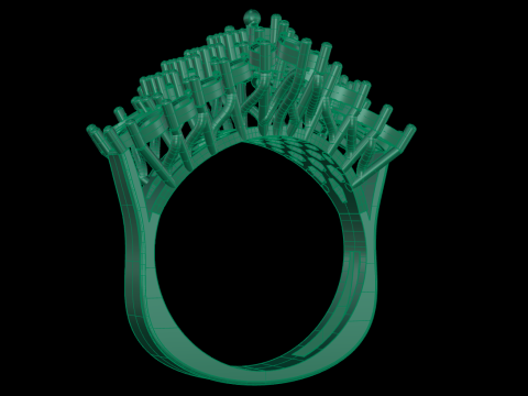 Jewelry marquise Ring 3Dプリントモデル