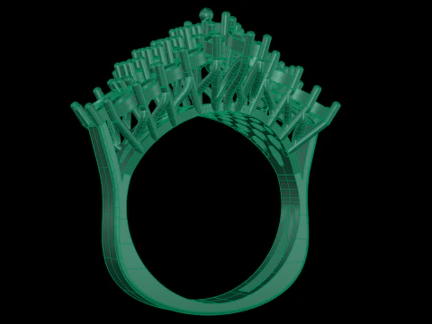 Jewelry marquise Ring 3D Print Model