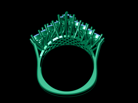 Jewelry marquise Ring 3Dプリントモデル