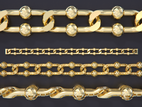 Tiffany Chain link Bracelet- Lightweight 3D Print Model