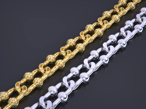 Tiffany Chain link Bracelet- Lightweight 3D Print Model