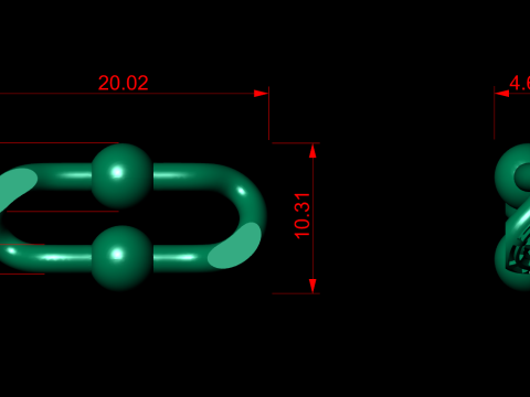 Tiffany Chain link Bracelet- Lightweight 3D Baskı Modeli
