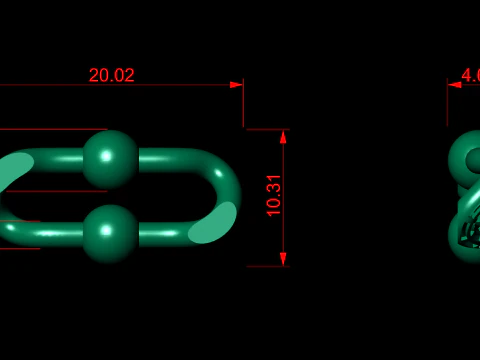Tiffany Chain link Bracelet- Lightweight 3D Print Model