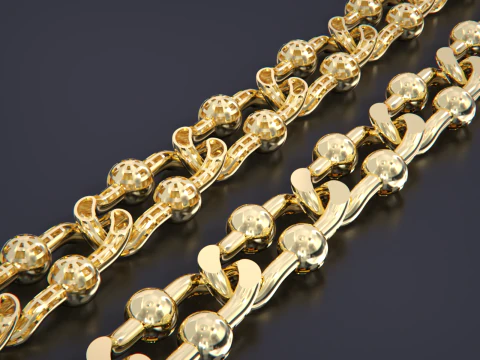 Tiffany Chain link Bracelet- Lightweight 3D Print Model