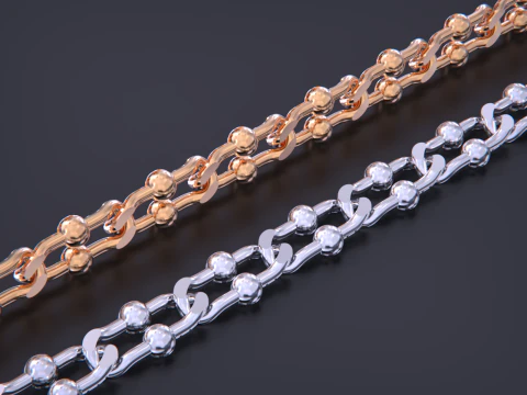 Tiffany Chain link Bracelet- Lightweight 3D Print Model