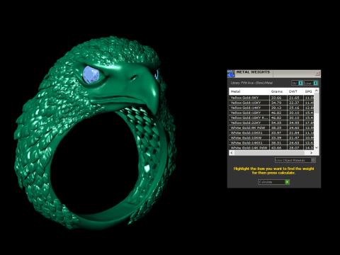 Eagle ring Modèles 3D en vedette