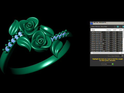 Flower jewelry ring 3D Baskı Modeli