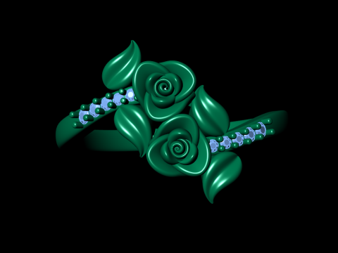 Flower jewelry ring 3D Baskı Modeli