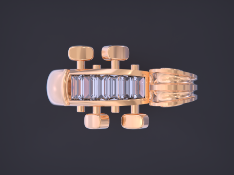 Cello Ring 3D 프린트 모델