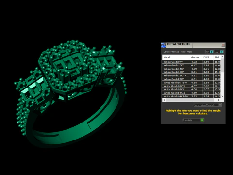 Emerald Cut Ring 3D Print Model