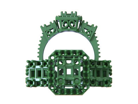 Emerald Cut Ring 3D Print Model