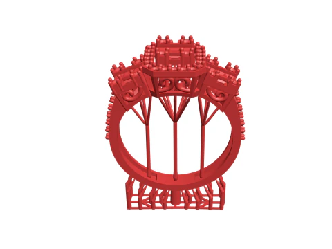 Emerald Cut Ring 3D Print Model