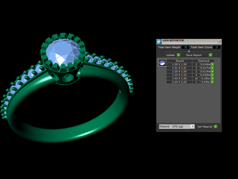 Solitaire Diamond Ring 3D 프린트 모델