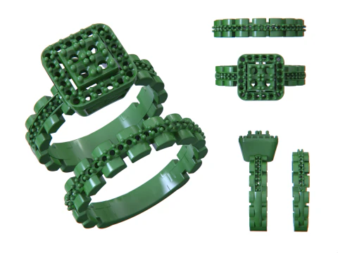 Band Jewelry Ring Set 3D Print Model