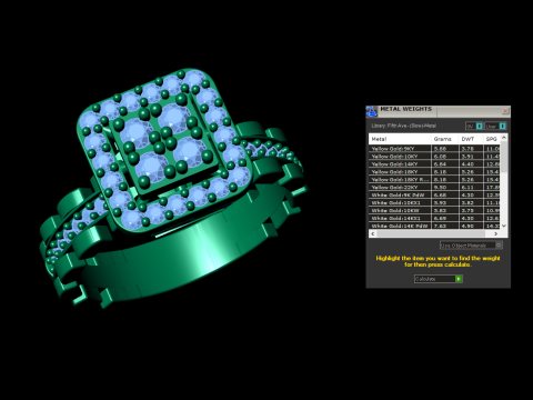 戒指首饰戒指套装 3D 打印模型