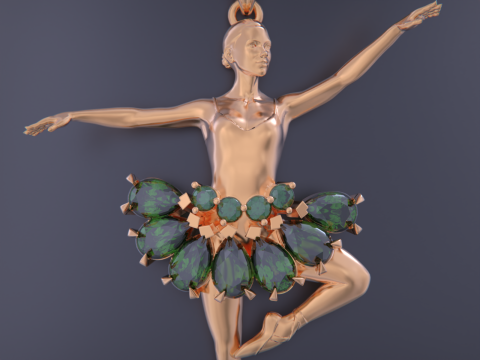 Ballerina pendant 3D Baskı Modeli