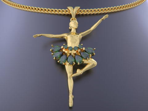 Ballerina pendant 3D Baskı Modeli