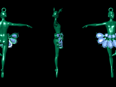 Ballerina pendant 3D Baskı Modeli