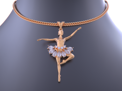 Ballerina pendant 3D Baskı Modeli