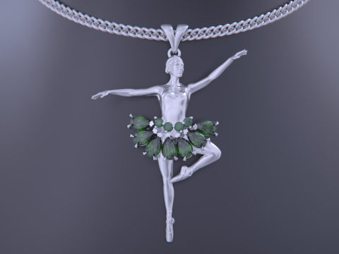 Ballerina pendant 3D Baskı Modeli