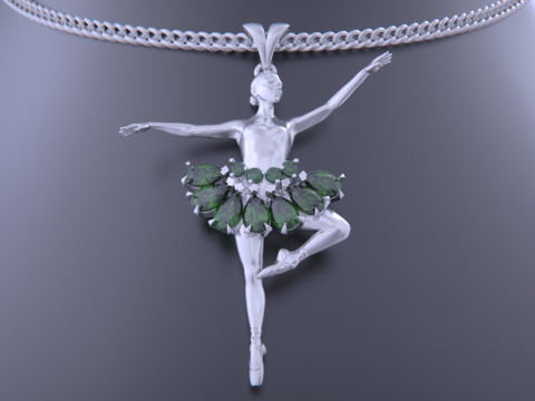 Ballerina pendant 3D Baskı Modeli