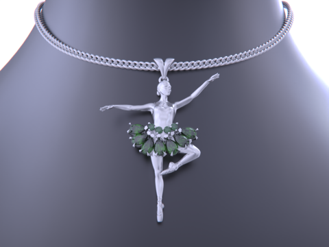 Ballerina pendant 3D Baskı Modeli