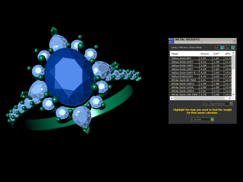 Oval Diamond Ring 3D 프린트 모델
