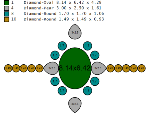 Oval Diamond Ring 3D 프린트 모델