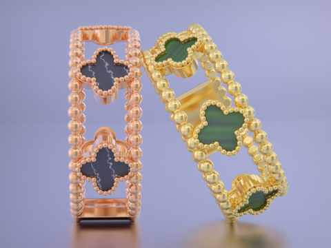 Van cleef Ring 3Dプリントモデル