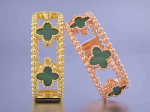 Van cleef Ring 3Dプリントモデル