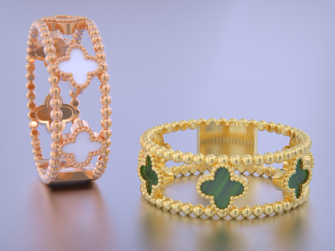 Van cleef Ring 3Dプリントモデル