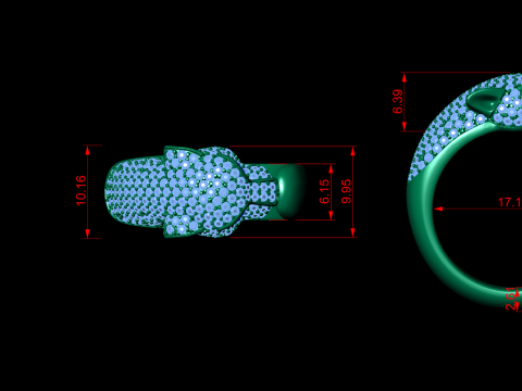 Panther Ring 3D Принт Модель
