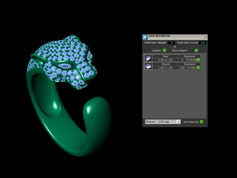Panther Ring 3D Принт Модель