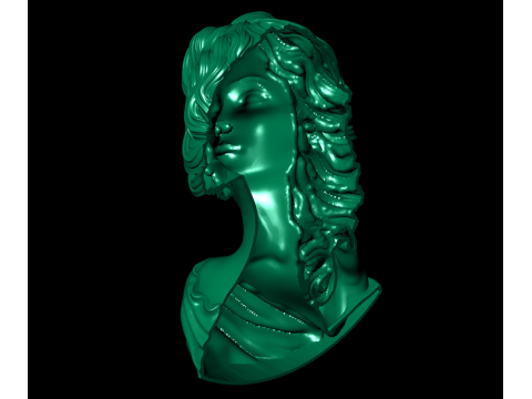 Lady Face Pendant-7size Modelo de Impressão 3D
