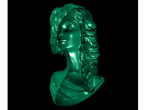Lady Face Pendant-7size 3D Print Model