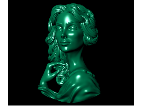Lady Face Pendant-7size Modelo de Impressão 3D