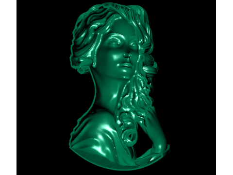 Lady Face Pendant-7size Modelo de Impressão 3D